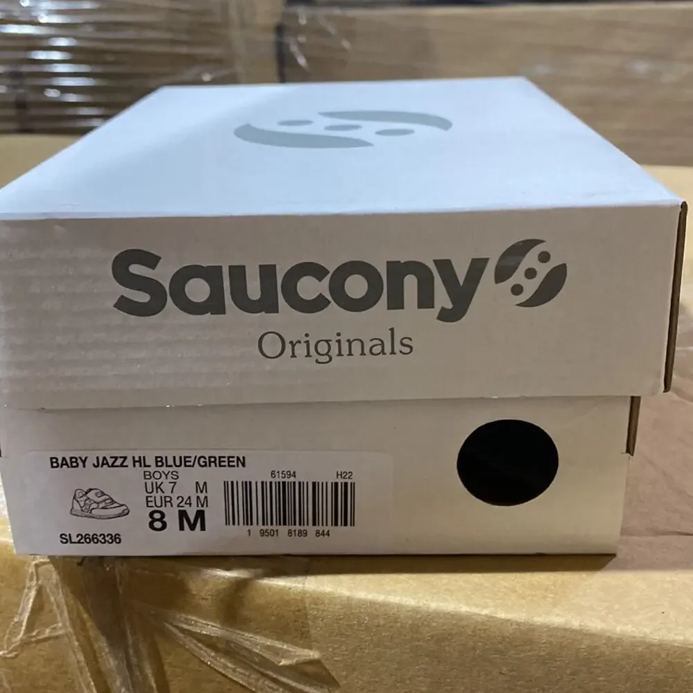 SAUCONY Baby Jazz Double Strap Toddler Sneakers size 8 NEW IN BOX $48 boy girl